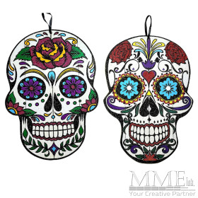 Glittered Day of the Dead Skulls